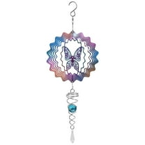 Hanging Wind Spinner,3D Rotating Wind Spinner with Butterfly Design,Garden Art Wind Sculpture Spinners for Yard and Garden