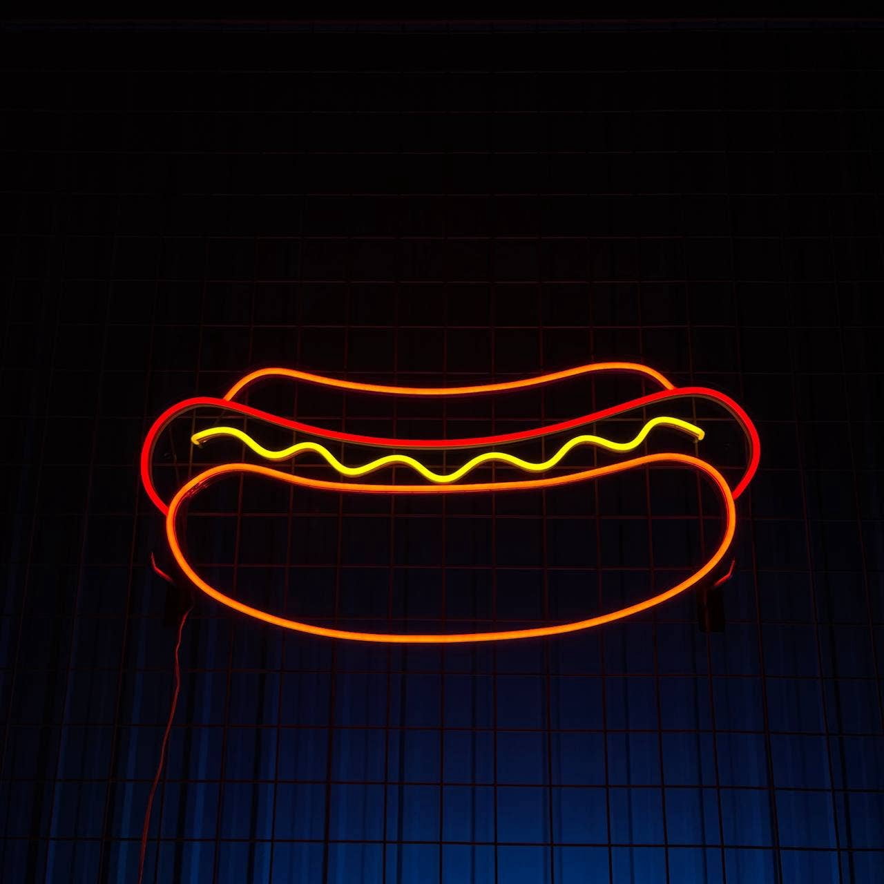 Hotdog Neon Sign, Fastfood Hotdog Store Wall Decor Signboard