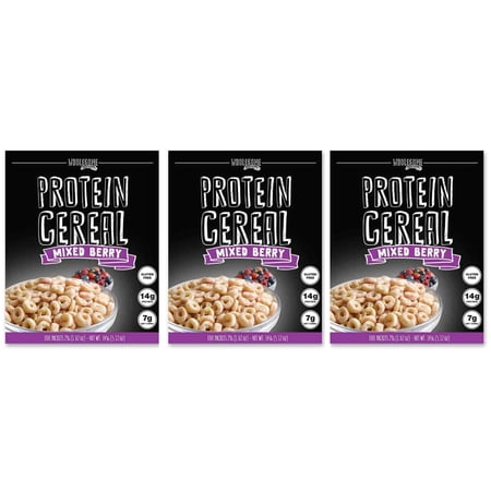 Protein Cereal, Low Carb Cereal, High Protein Cereal,Macro-Controlled Packages(Mixed Berry -3 Pack)