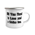 thumbnail image 2 of Nice Shiba Inu Dog Gifts, All You Need is Love and a Shiba Inu, Cheap 12oz Camper Mug For Dog Lovers From Friends, 2 of 2