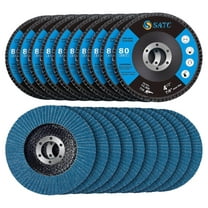 SATC 20Pcs Flap Discs 4-1/2 for Angle Grinder High Performance Grinder Flap Disc 80 Grit Type 29