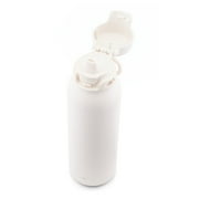 Ello Flip & Fill 32oz Insulated Stainless Steel Water Bottle, Leak-Proof Straw Lid, Cream