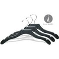 thumbnail image 2 of The Great American Hanger Company Black Wavy Top Hanger with Notches (Box of 100), 2 of 4