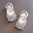 thumbnail image 6 of Youmylove Children Dance Shoes Classic Spring Summer Girls Dress Performance Princess Shoes Light Breathable Sequins Pearl Bow Buckle Toddler Stylish Footwear, 6 of 9