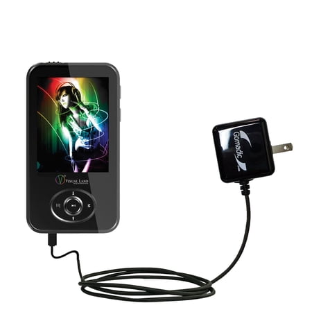 Gomadic Intelligent Compact AC Home Wall Charger suitable for the Visual Land V-Motion Pro ME-904 - High output power with a convenient, foldable plug