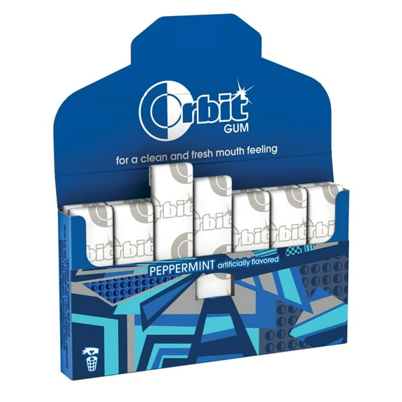 Orbit Gum Peppermint Sugar Free Chewing Gum Single Pack - 14 pc - Pack of 2