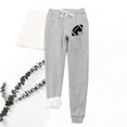 thumbnail image 2 of IROINNID Reduced Fleece Sweatpants for Women Casual Jogger Printing Leggings Drawstring Waist Thick Warm Elastic Pants with Pockets,Gray, 2 of 3