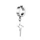 thumbnail image 5 of Pendientes colgantes con clip de oreja de acero inoxidable y titanio de moda coreana, pendientes colgantes, joyas de acero inoxidable, 5 of 6