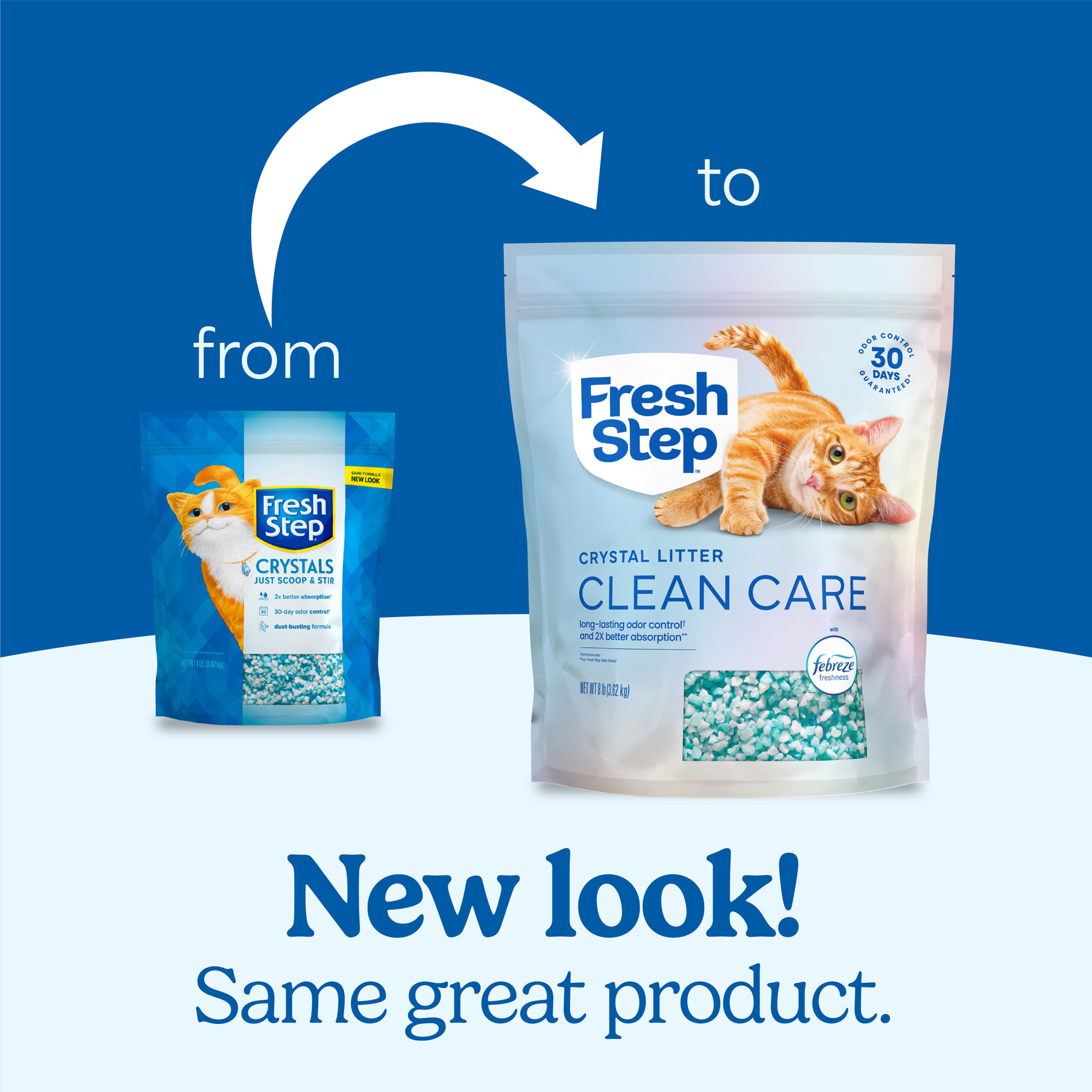 Fresh Step Clean Care Crystal Cat Litter, 8 lb Bag photo 2