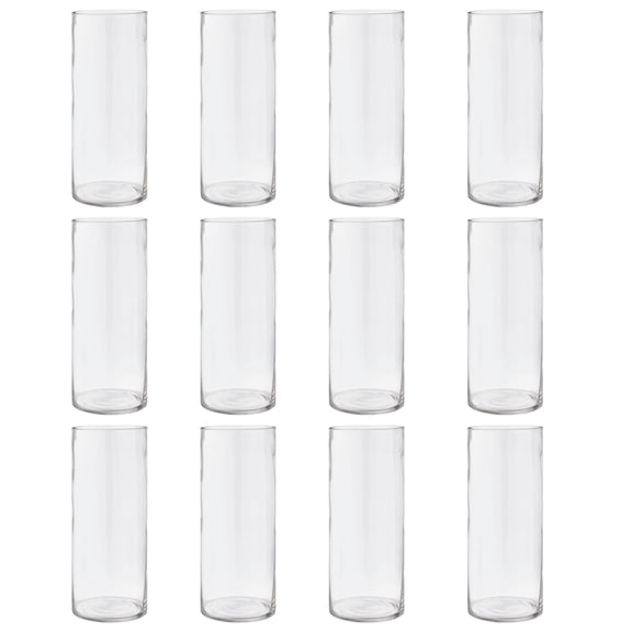 12 Pack: 12" Cylinder Glass Vase by Ashland