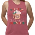 thumbnail image 2 of Hot Cocoa and Christmas Movies Women's Muscle Tank X-Large Smoked Paprika, 2 of 5