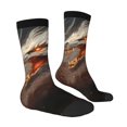 thumbnail image 4 of Yiaed Abstract White Dragon Print Great elasticity Crew Socks Sports socks for Men and Women, 4 of 5