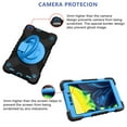 thumbnail image 3 of Dteck Case for Samsung Galaxy Tab A 8.0 SM-T290/T295/T297 (2019), Heavy Hybrid Rugged Shockproof Case with Handle Kickstand/Adjustable Shoulder Strap, Black+Blue, 3 of 7
