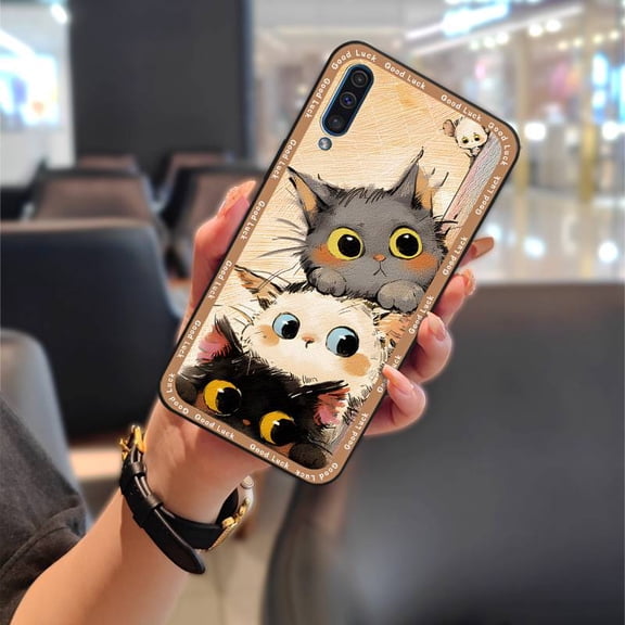 LYM-Phone Case For Samsung Galaxy A50, Graffiti Protective Silicone Phone Pouch Soft case Anti-knock Anti-dust Animals Durable Fashion Design Cute Dirt-resistant Full wrap Cartoon TPU