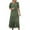 Army Green, variant on Bigersell Midi Dresses for Women formal Women Summer Casual Boho Short Sleeve Dress Floral Print Ruffle Puff Sleeve Solid High Waist Midi Beach Dresses Women A-Line Dresses, Style 9846, Army Green M