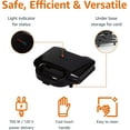 thumbnail image 2 of 2-Slice Waffle Maker with Non-Stick Coating, Easy to Clean, 700W, Black, 2 of 7