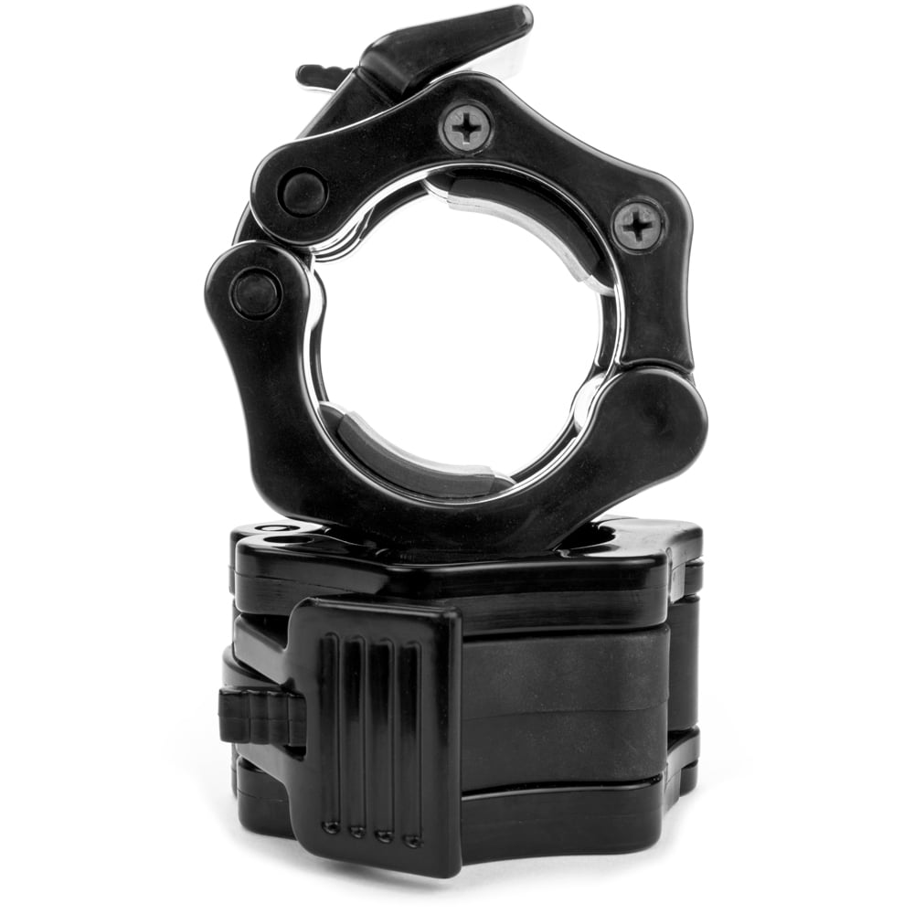 Crown Sporting Goods Pair of Barbell Collars, Plastic Locking Clamp