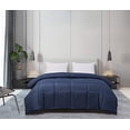 thumbnail image 1 of Blue Ridge Home Fashions Microfiber Down Alternative All Season Comforter-Hypoallergenic Polyester Fill, King, Navy, 1 of 4