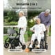 thumbnail image 2 of Andador con ruedas VOCIC para personas mayores con asiento, andador y silla de ruedas, silla de ruedas de transporte ligera y plegable, andador todoterreno para adultos, andador con ruedas 2 en 1 con, 2 of 5