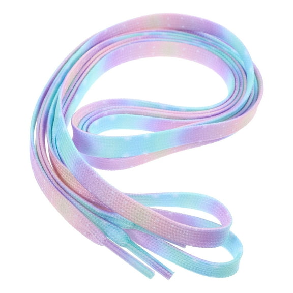 PTOOTP 1Pair Versatile Tie Dye Shoe Laces Flat for Sports Shoes
