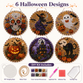 thumbnail image 4 of Halloween Witch Diamond Art Suncatcher Kit, 7.87 in DIY Rhinestone Painting Window Hanging Ornament with Crystal Beads, PET Charm and Chain for Door, Wall and Home Decor, 4 of 9