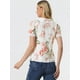 thumbnail image 4 of Blusa de Manga Corta Floral Bordada Allegra K con Encaje y Cuello Peter Pan Blanco Rosa M, 4 of 5