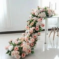 thumbnail image 2 of Rose Flower Row Decor Wedding Backdrop Arch Frame Banquet Table Runner Floral Arrangement Event Stage Props Window Display, 2 of 10