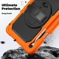 thumbnail image 4 of Funda para Samsung Galaxy Tab S11 (11 pulgadas) 2025 SM-X730/SM-X736B, funda protectora resistente a prueba de golpes con protector de pantalla, soporte giratorio de 360°, correa para mano, 4 of 9
