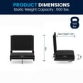 thumbnail image 6 of BizChair Set of 2 500 lb. Rated Lightweight Stadium Chair with Ultra-Padded Seat, Black, 6 of 14