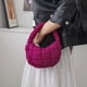 thumbnail image 5 of Bolsos Hombro Acolchados para Mujer Cloud Mini Bag Bolso Cross Bag Tote (Rose Red), 5 of 7