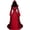 Red, variant on Witch Costume Women, Women Deluxe Witch Dress Renaissance Vampire Halloween Costume|Vintage Medieval Jacquard Hooded Gown,Dramatic Bell Sleeves.For Elf Cosplay/Larp/Gothic/Victorian Themed Events, L