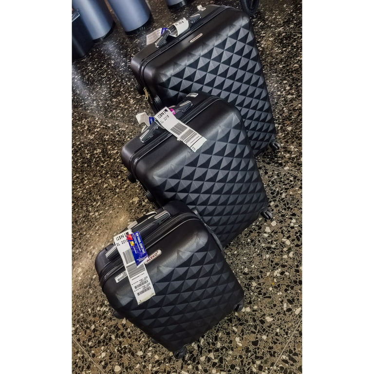 ALEKO ABS Hardside Diamond 3 Piece Luggage Set with Lock 