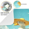 thumbnail image 2 of WOBOGO White Duck Kitchen Drying Mat Heat Resistant Drainage with Non-Slip Rubber Backing Hides Stains Super Absorbent Easy to Clean 16×18in, 2 of 8