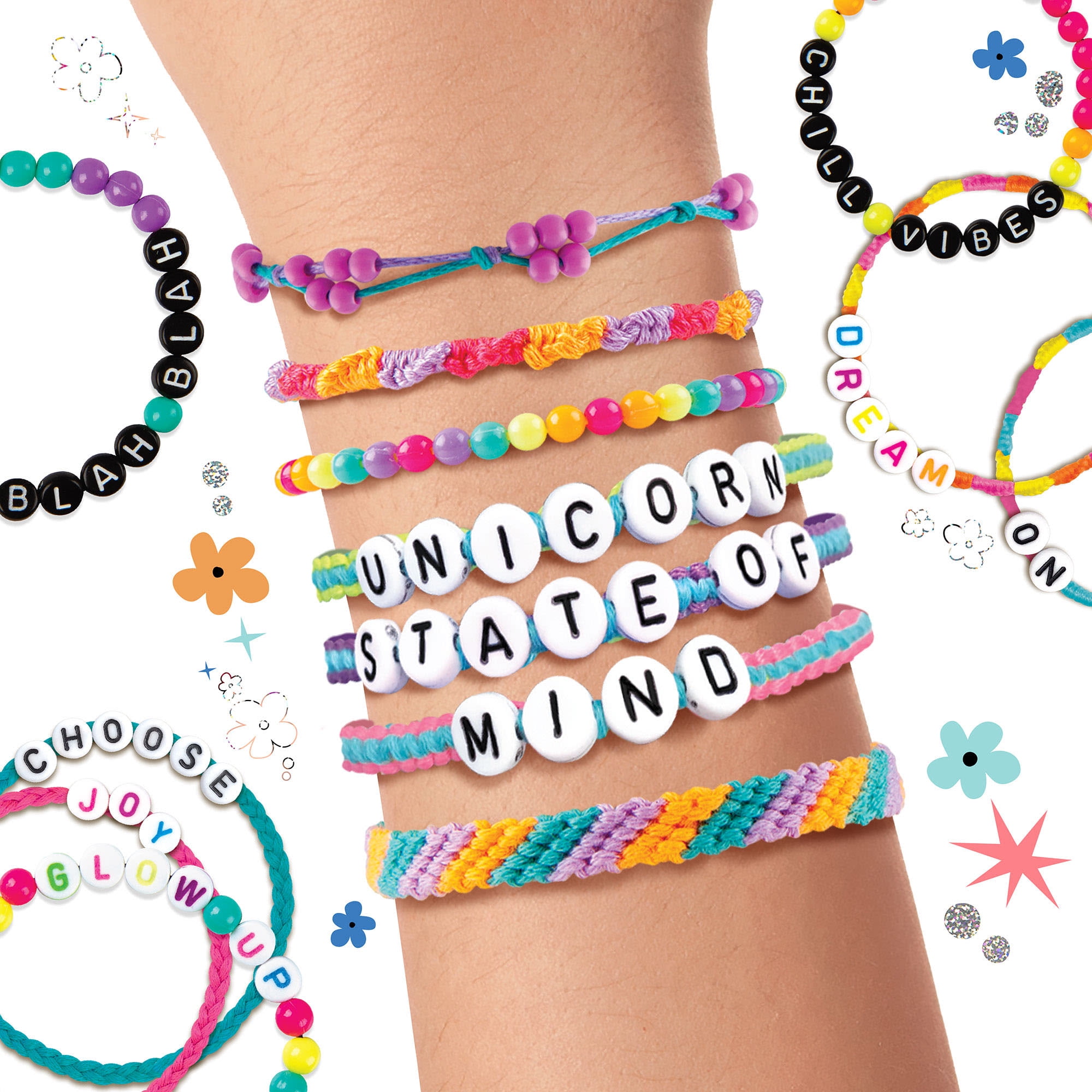 Fashion Angels: Jewelry Design Kit - Tell Your Story - Alphabet Beads, DIY Bracelet Making Set w/ Case, Design & Spell w/ 1500+ Beads, Girls-Kids 8+