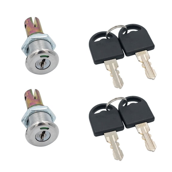 UNTERING Drawer Locks 2Pcs Cabinet Lock with Key Zincs Alloy Tool Box Lock Replacement Cabinet Insert Linkage Drawer Lock