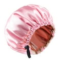 thumbnail image 2 of Harmtty Nightcap with Elastic Band 2-layered Extra Large Sleeping Satin Bonnet Smooth High Density Women Braids Curly Night Hat Sleeping Cap for Home Salon, 2 of 8