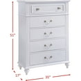 thumbnail image 2 of Picket House Furnishings Annie Full Platform 3 Piece Wood Bedroom Set, White, 2 of 12