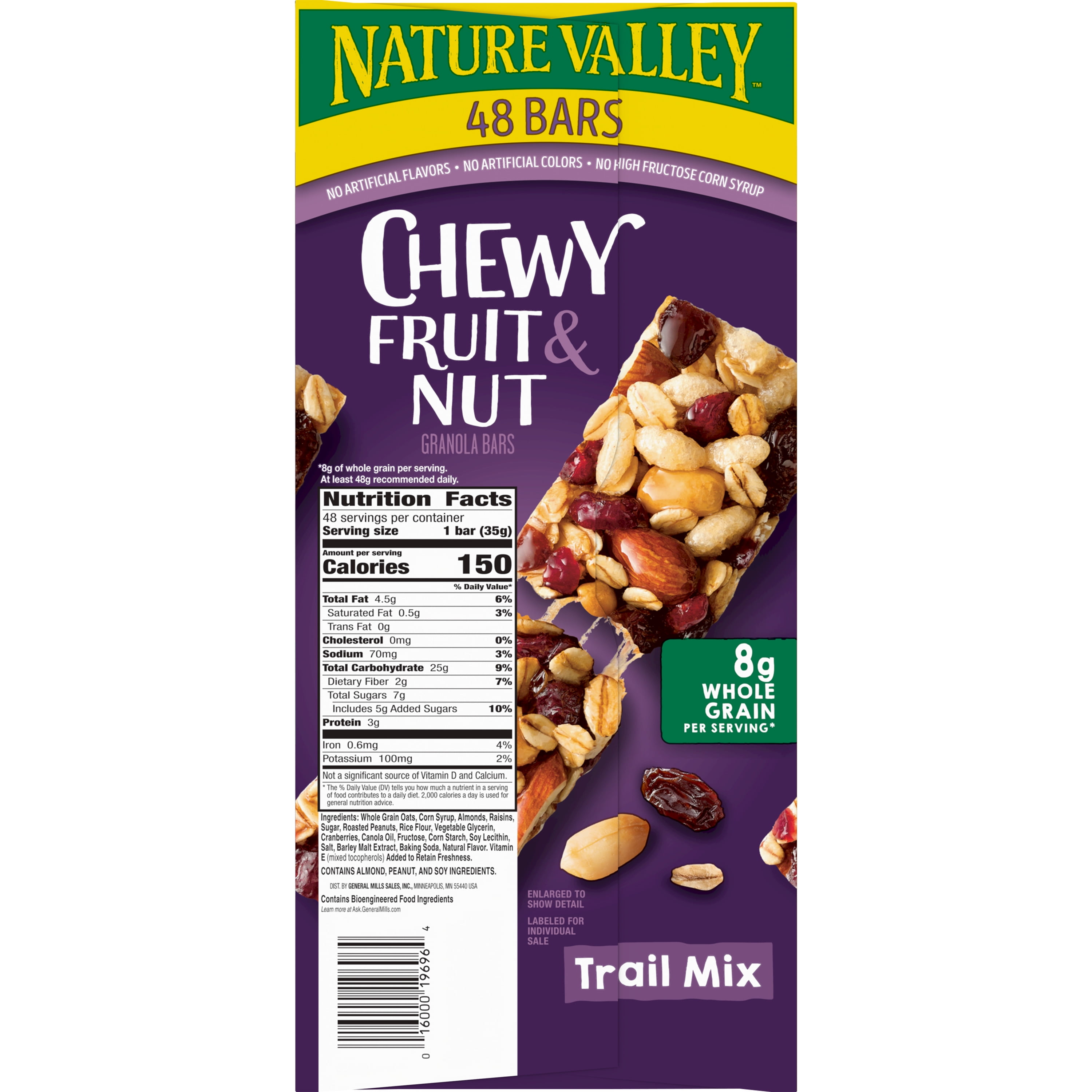 Nature Valley Chewy Fruit and Nut Granola Bars, Trail Mix Snack Bars,  48 ct, 57.6 OZ