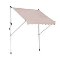 thumbnail image 1 of Auvent de Patio Rétractable Manuel 6,6 Pieds X 5 Pieds pour Fenêtre et Porte, Pare-Soleil, Auvent de Terrasse, Abri, Résistant à l'Eau, Protection UV, Beige, 1 of 7