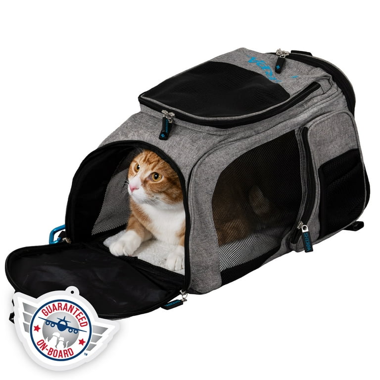 Sherpa 2-In-1 Pet Backpack + Carrier Travel Bag Pet - Gray, Medium