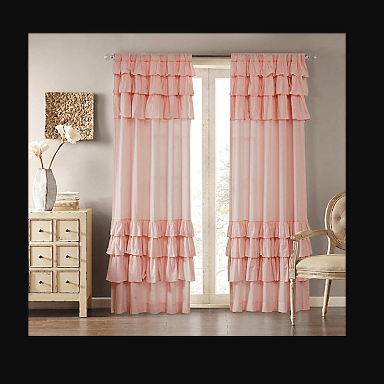 Madison Park Anna 84 Inch Rod Pocket Window Curtain Panel In Pink