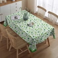 thumbnail image 5 of Irish Green Clover Shamrock Table Cloth,Wrinkle Free Table Cover with Polyester,Waterproof Reusable Tablecloth for Home Decor Summer Spring Picnic Dining Holiday (Rectangle,60x84inch), 5 of 5