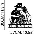 thumbnail image 5 of Custom Firefighter Couple Metal Wall Art, Personalized Fireman Bride Groom Name Sign Home Decor, Newlywed Wedding Gift Artwork, 5 of 6