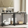 thumbnail image 2 of Narrow Console Table for Entryway - 2-Tier Industrial Sofa Table, 2 of 9