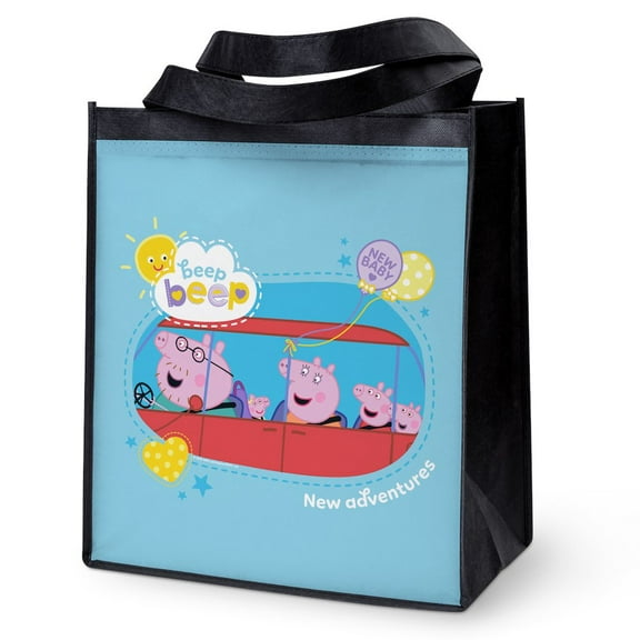 CafePress - Peppa Pig: New Adventures - 12"x 13", 100% Recycled, Reusable Grocery Bag