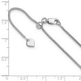 thumbnail image 2 of 1.4mm 925 Sterling Silver Polished Lobster Claw Closure Adjustable Snake Chain Necklace 30 Inch Chain Necklace for Women, 2 of 2