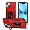 thumbnail image 1 of Funda para GANGXUN iPhone 13 Mini - Soporte metálico, Función magnética, Rojo, 1 of 5