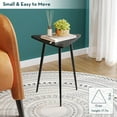 thumbnail image 2 of Small Black Side Table, Triangle End Table, Modern Narrow Bedside Table for Living Room Bedroom Small Space, 2 of 7