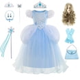 thumbnail image 2 of Ropa de niña de Disney, vestido de Cenicienta, vestido de baile de Navidad y Halloween para niñas, disfraz de princesa, faldas para niños para fiesta de cumpleaños 130 Gao Jinjia LED, 2 of 2