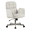 White, variant on Impressions Vanity Cristy Swivel Vanity Chair with Back,Padded Arm Rest and Wheels (White)